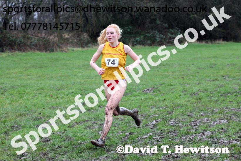 Senior girls Northern Inter Counties Schools Cross Country, Stockton. Photo: David T. Hewitson/Sports for All Pics